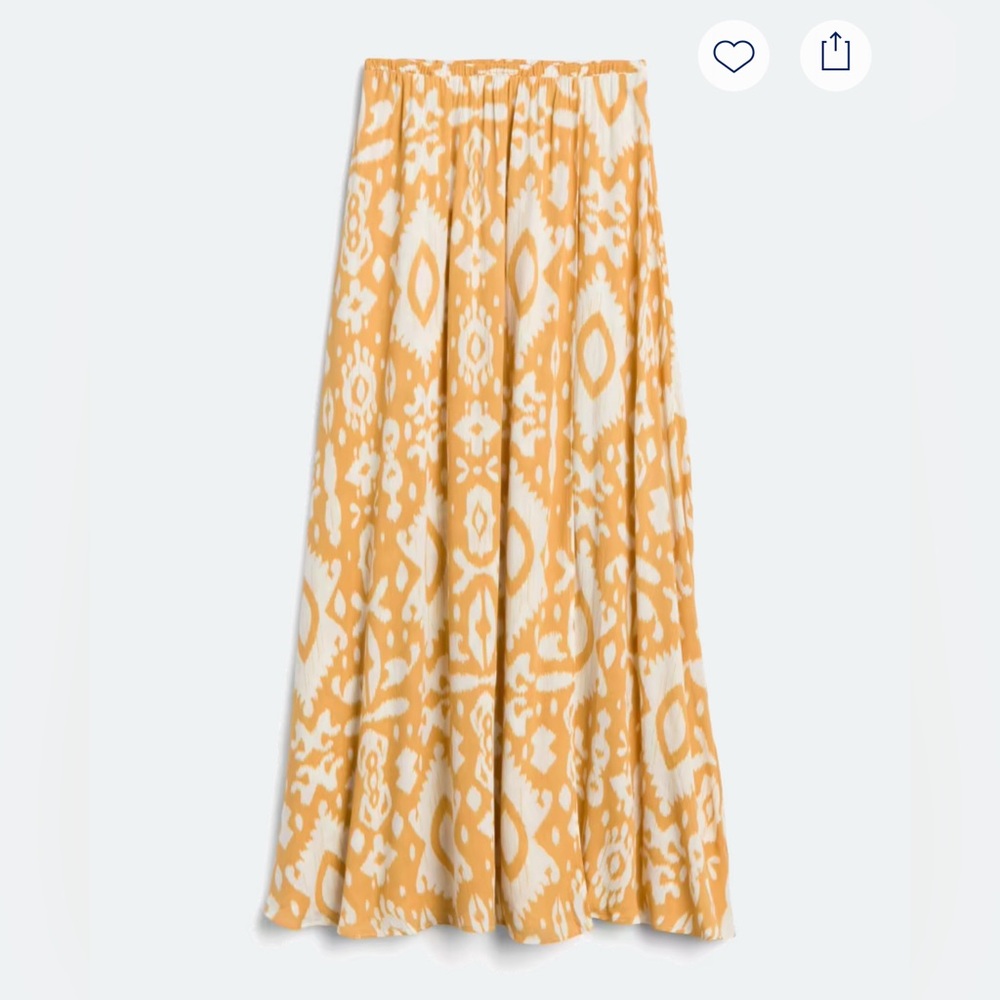 BB Dakota x Steve Madden Yellow Ikat Jada Woven Maxi Skirt